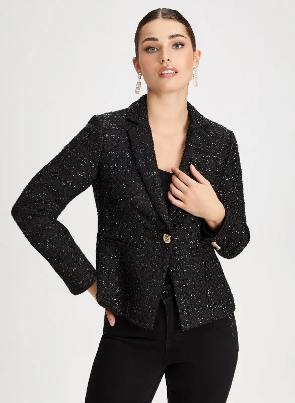 Metallic Detail Tweed Jacket