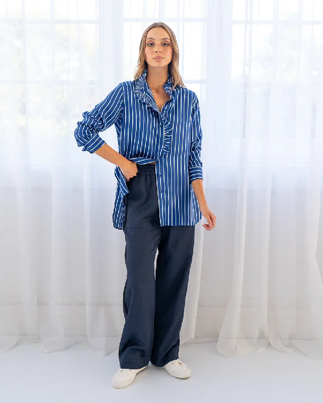 Elise Shirt - French Blue Stripe